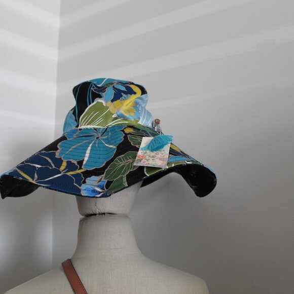 NWT Johnny Was Biya JWLA 3J Workshop Reversible Beach Hat Zolita One Size - Picture 6 of 13